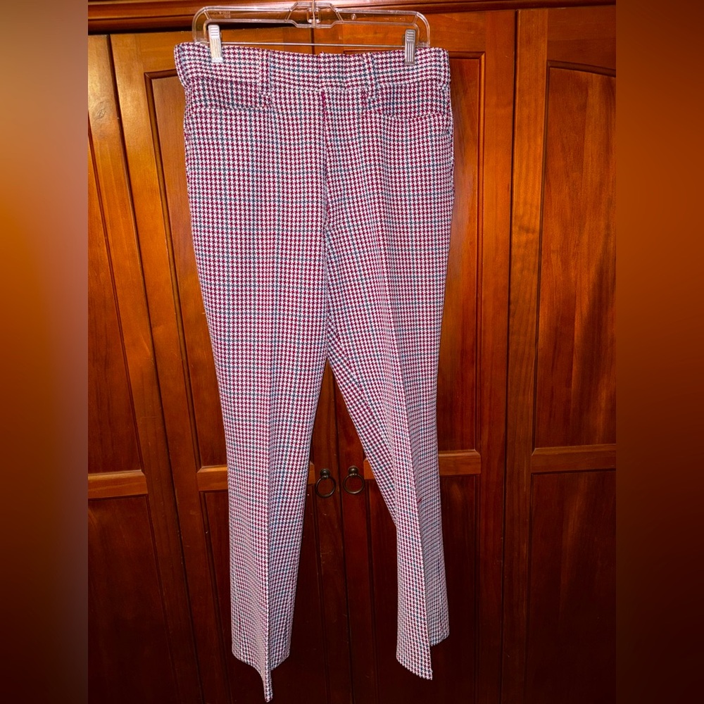 Men's Red and Blue Checkered Pants